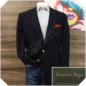 VINTAGE TOM JAMES Mens Bespoke Blazer Sport Coat Casual Jacket Size 48R Suit